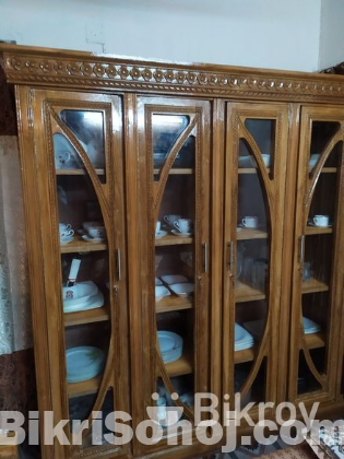 চিটাগাং কাঠের শোকেস বিক্রি ( ৬ ফিট* ৭ ফিট)